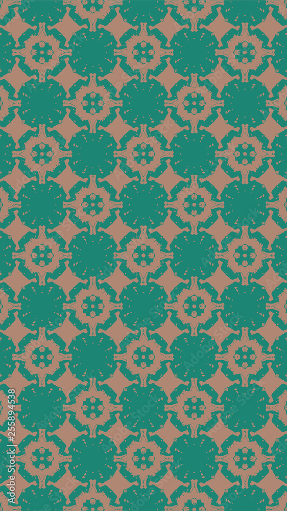 Ornate geometric pattern and two-tone abstract background Ornate geometric pattern and two-tone abstract background