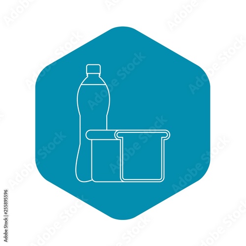Food icon. Outline illustration of food vector icon for web