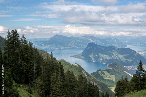 Panorama view od Lucerne lake and mountains scene in Pilatus of Lucerne © TravelFlow