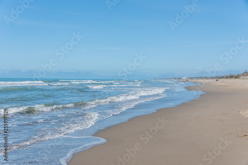 Southern Mediterranean Italian Beach on a Sunny Day