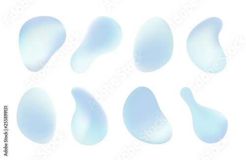 Liquid abstract shapes. Vector illustration. Set of objects for web and print.