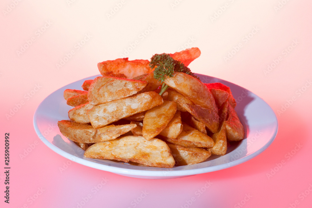 Toasted potatoes with shiny look Toasted potatoes with shiny look