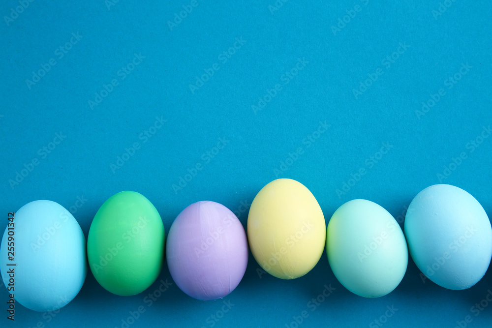 Beautiful Easter eggs on color background Beautiful Easter eggs on color background