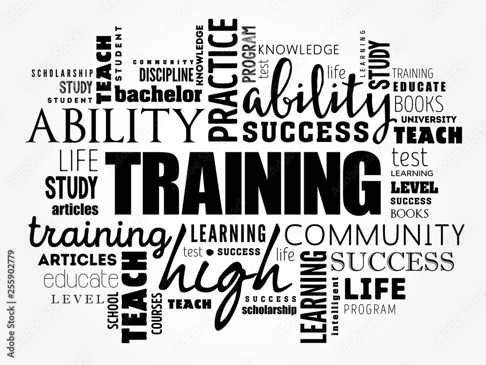 Fototapeta premium TRAINING word cloud collage, education concept background