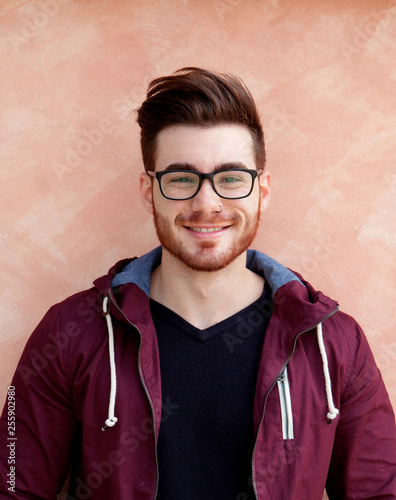 Cool handsome guy with glasses