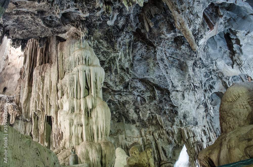 cave in temple at kanchanaburi, Thailand