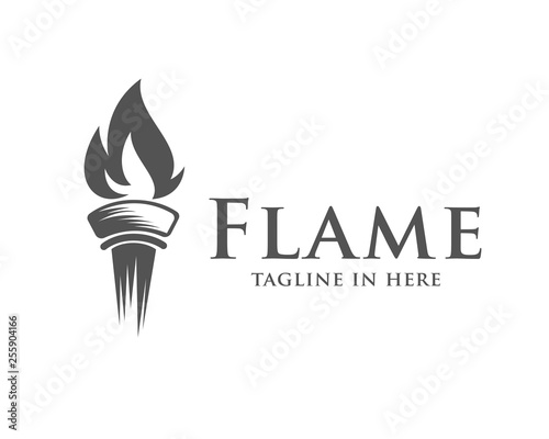 Fire up torch logo design inspiration