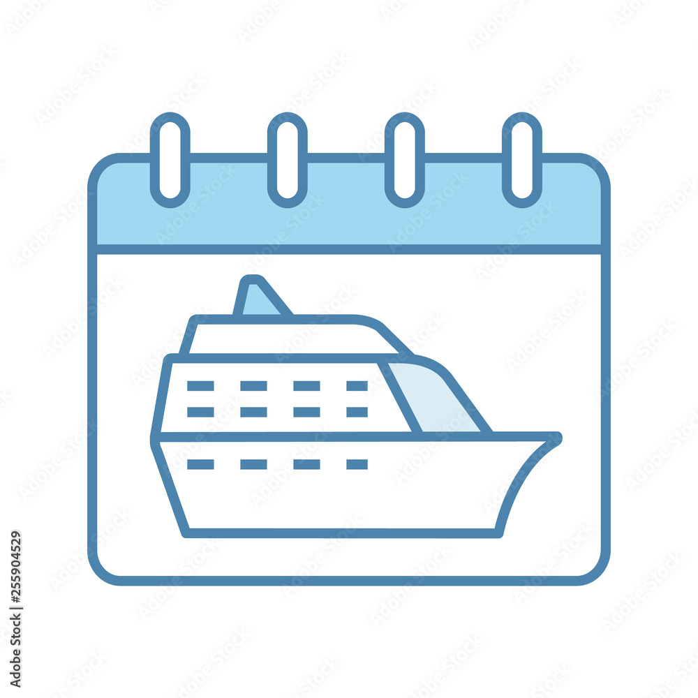 Cruise departure date color icon Cruise departure date color icon