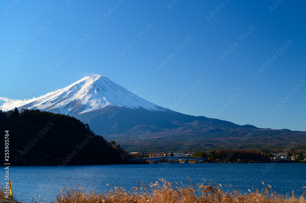 Landscape of Fuji Mountain at Lake Kawaguchiko