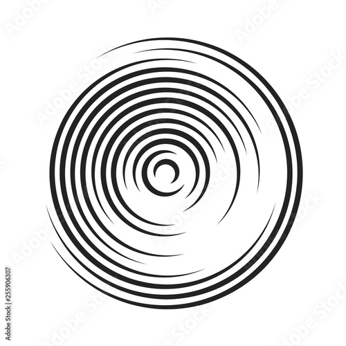 curved lines that makes a round shape