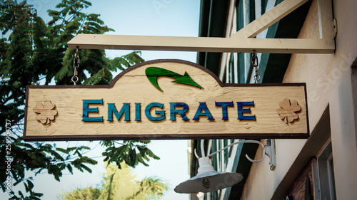Sign 342 - Emigrate