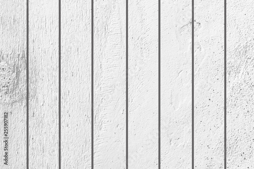 White painted wooden fence texture and background
