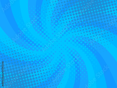 Dot vector blue background for comics.