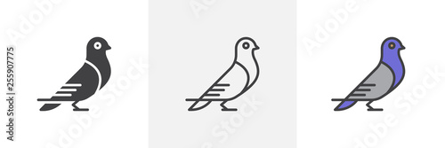 Carrier pigeon icon Fotobehang