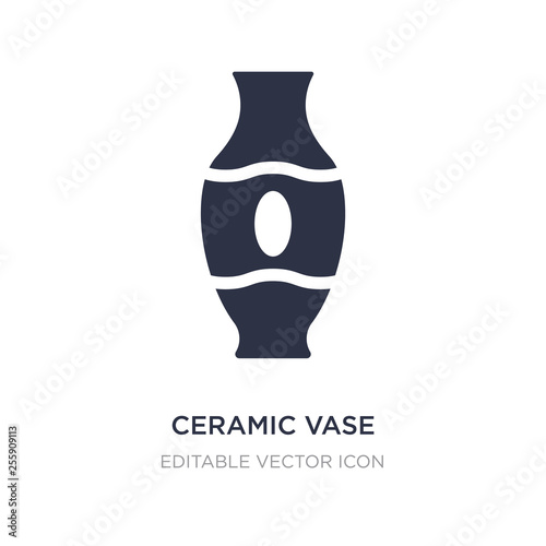 ceramic vase icon on white background. Simple element illustration from Art concept.