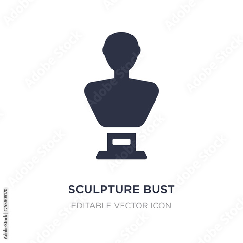 sculpture bust icon on white background. Simple element illustration from Art concept.