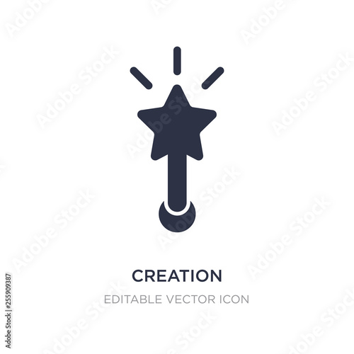 creation icon on white background. Simple element illustration from Art and design concept.