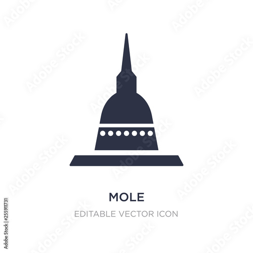 mole antonelliana in turin icon on white background. Simple element illustration from Cinema concept. photo