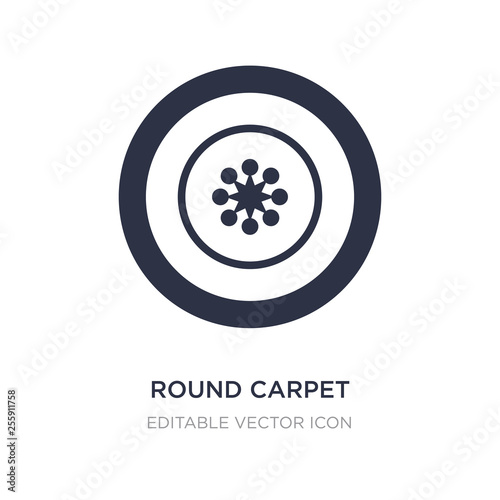 round carpet icon on white background. Simple element illustration from Cinema concept.