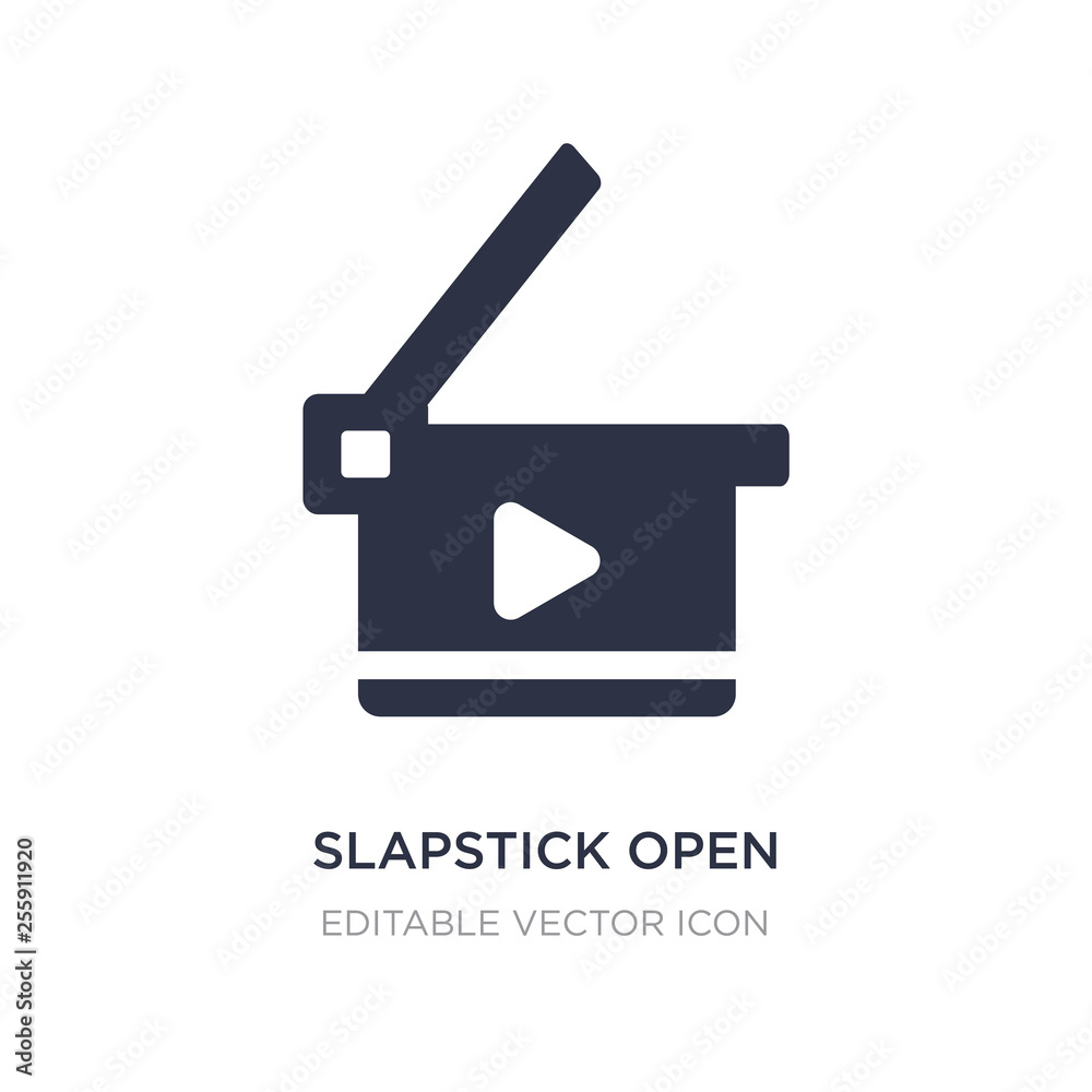 slapstick open icon on white background. Simple element illustration from Cinema concept. slapstick open icon on white background. Simple element illustration from Cinema concept.
