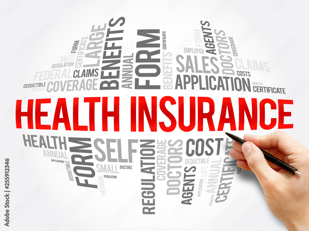 Health Insurance word cloud collage, healthcare concept background Health Insurance word cloud collage, healthcare concept background