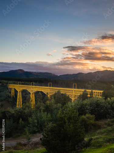 Malleco train bridge in Chile, tallest bridge in Chile