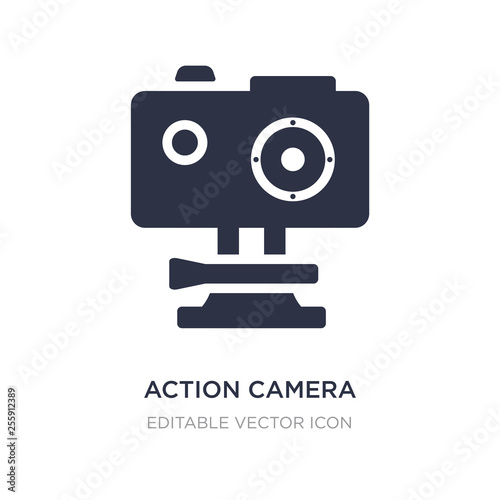 action camera icon on white background. Simple element illustration from Computer concept.