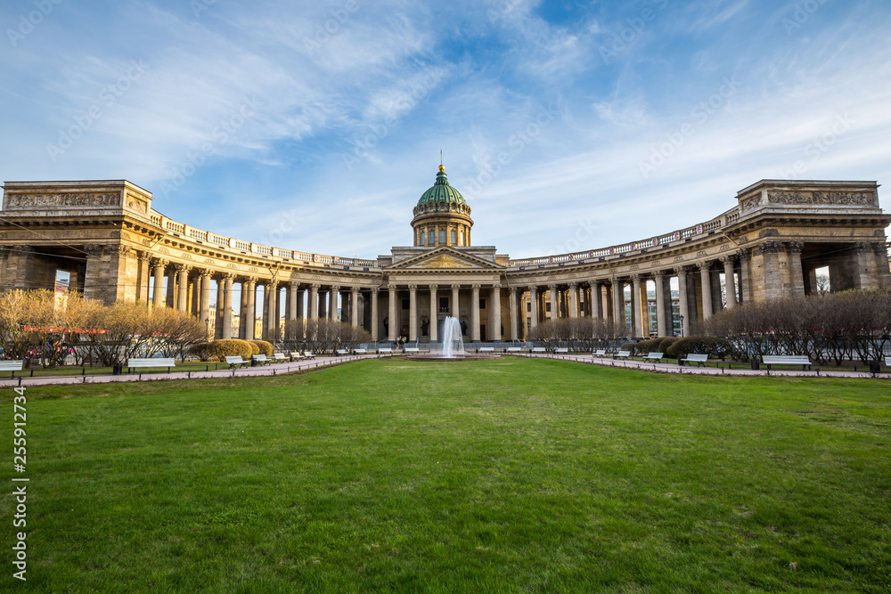 Kazan Cathedral or Kazanskiy Kafedralniy Sobor, also known as the Cathedral of Our Lady of Kazan, is a cathedral of the Russian Orthodox Church on the Nevsky Prospekt - Saint Petersburg, Russia