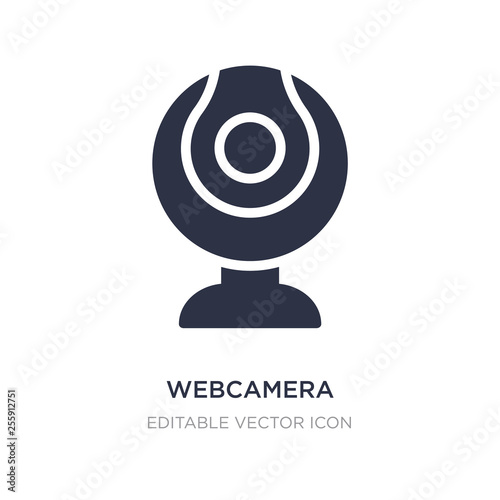 webcamera icon on white background. Simple element illustration from Computer concept.