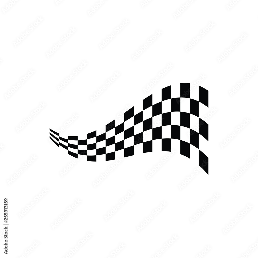 Fototapeta premium Modern Race Flag Background Template