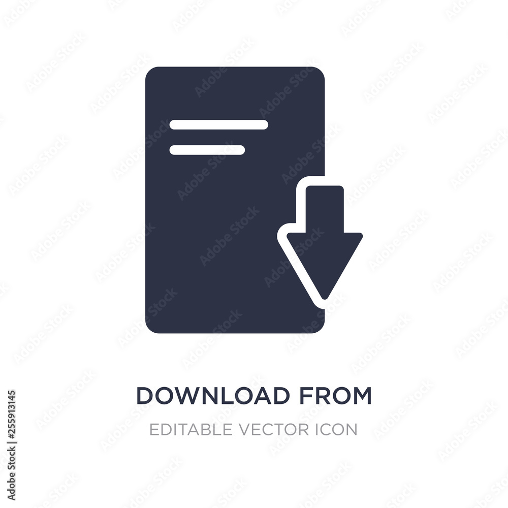 download from the net icon on white background. Simple element illustration from Computer concept.