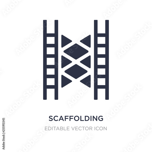 scaffolding icon on white background. Simple element illustration from Construction and tools concept.