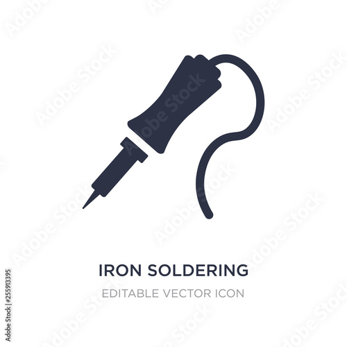 iron soldering icon on white background. Simple element illustration from Construction and tools concept.