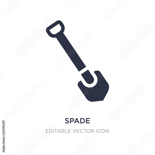 spade icon on white background. Simple element illustration from Construction and tools concept.