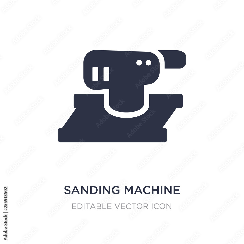 sanding machine icon on white background. Simple element illustration from Construction and tools concept. sanding machine icon on white background. Simple element illustration from Construction and tools concept.