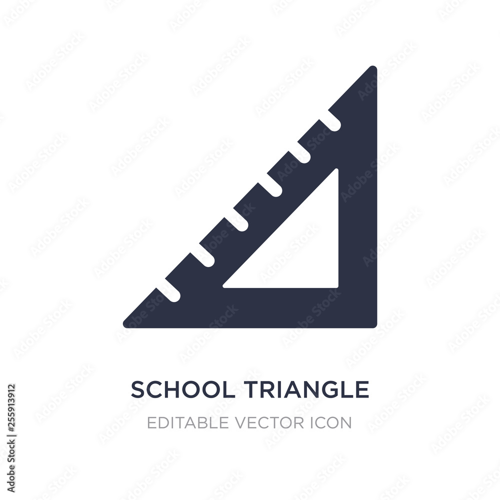 school triangle icon on white background. Simple element illustration from Edit tools concept. school triangle icon on white background. Simple element illustration from Edit tools concept.