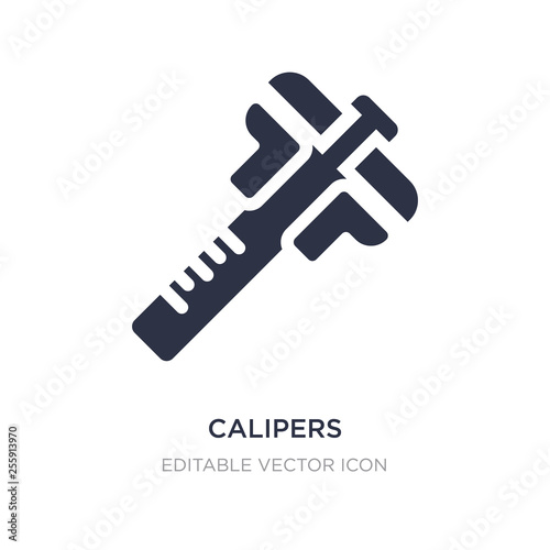 calipers icon on white background. Simple element illustration from Edit tools concept.