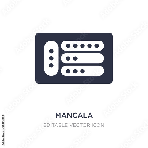 mancala icon on white background. Simple element illustration from Entertainment concept.