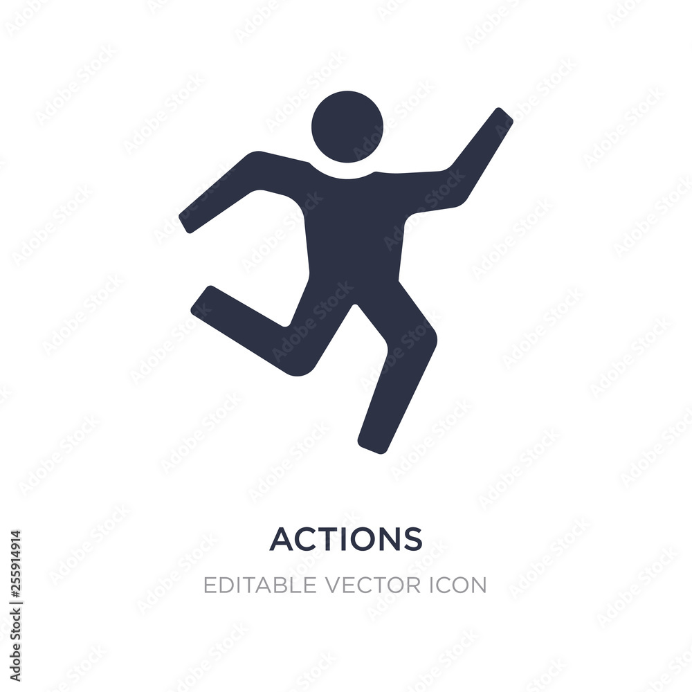 actions icon on white background. Simple element illustration from Gaming concept. actions icon on white background. Simple element illustration from Gaming concept.