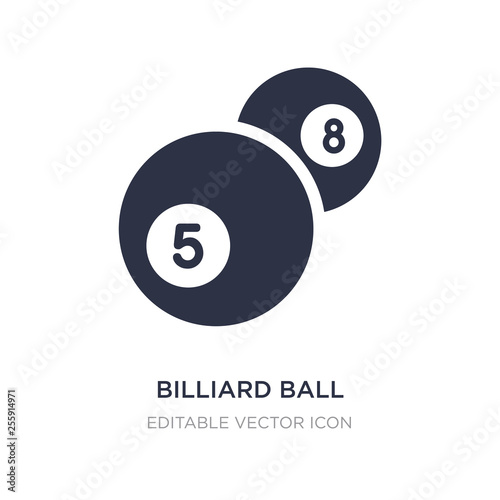 billiard ball icon on white background. Simple element illustration from Gaming concept.