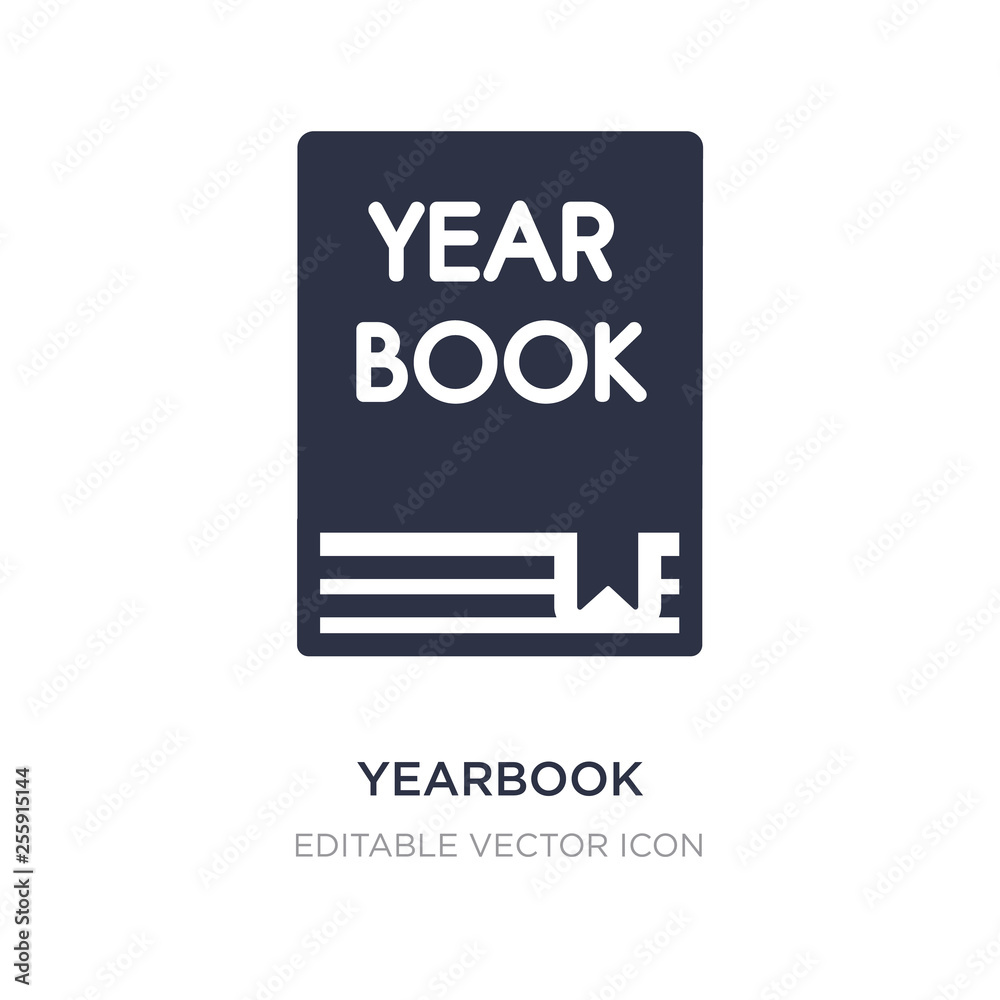 yearbook icon on white background. Simple element illustration from General concept.