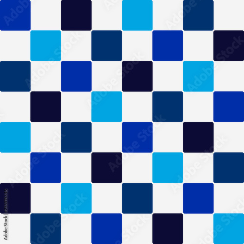 Japanese Summer Checker Art Seamless Pattern