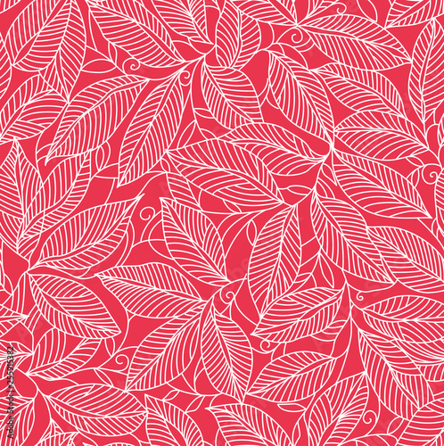 Japanese Tiny Leaf Art Seamless Pattern