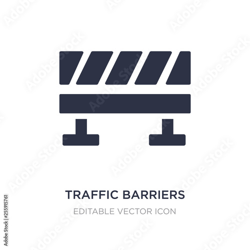 traffic barriers icon on white background. Simple element illustration from General concept.