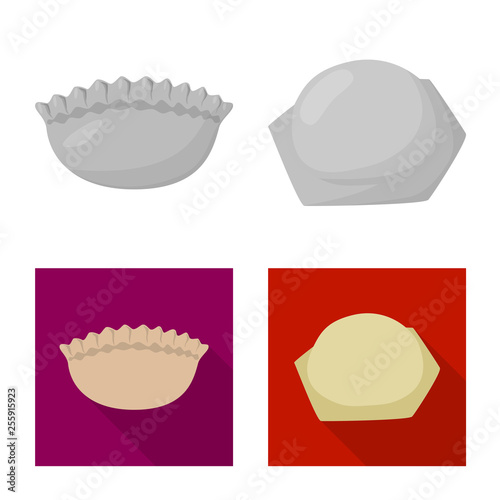 Isolated object of products  and cooking icon. Set of products  and appetizer vector icon for stock.