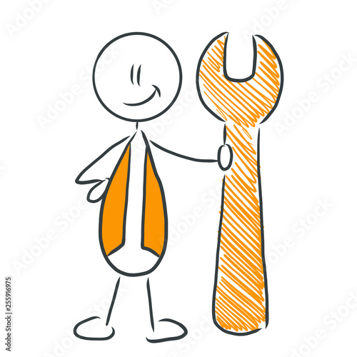 Handwerker, schraubenschlüssel