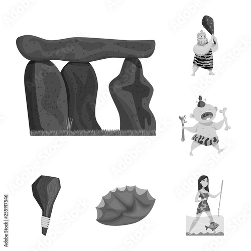 Vector design of survival   and history  icon. Collection of survival   and prehistory vector icon for stock.