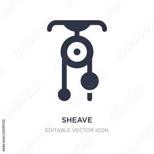 sheave icon on white background. Simple element illustration from Industry concept.
