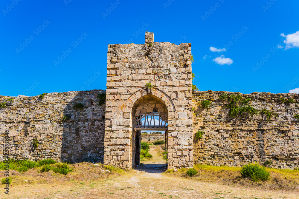 Venetian fort castle Methoni on the Greece