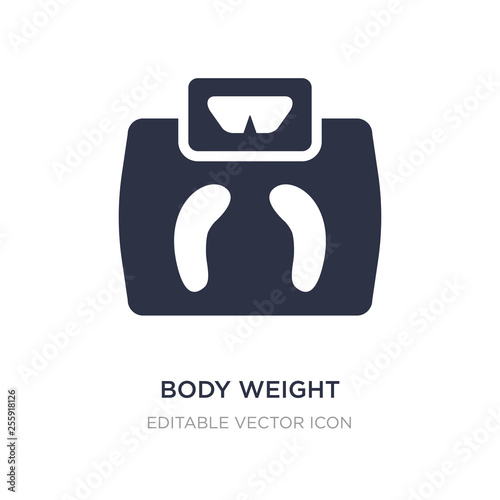 body weight icon on white background. Simple element illustration from Miscellaneous concept.